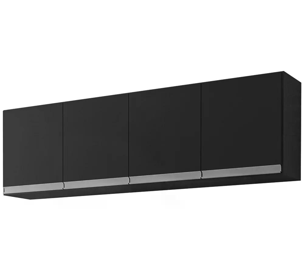 Armario Aereo 160 Cm 4 Portas Andreia Preto REAJL Moveis