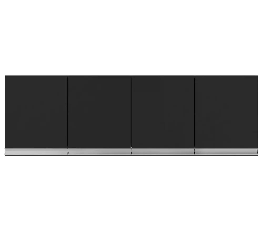 Armario Aereo 160 Cm 4 Portas Andreia Preto REAJL Moveis