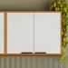 Armario Aereo 2 Portas 80 cm 12638 Raven Freijo Off White PLN