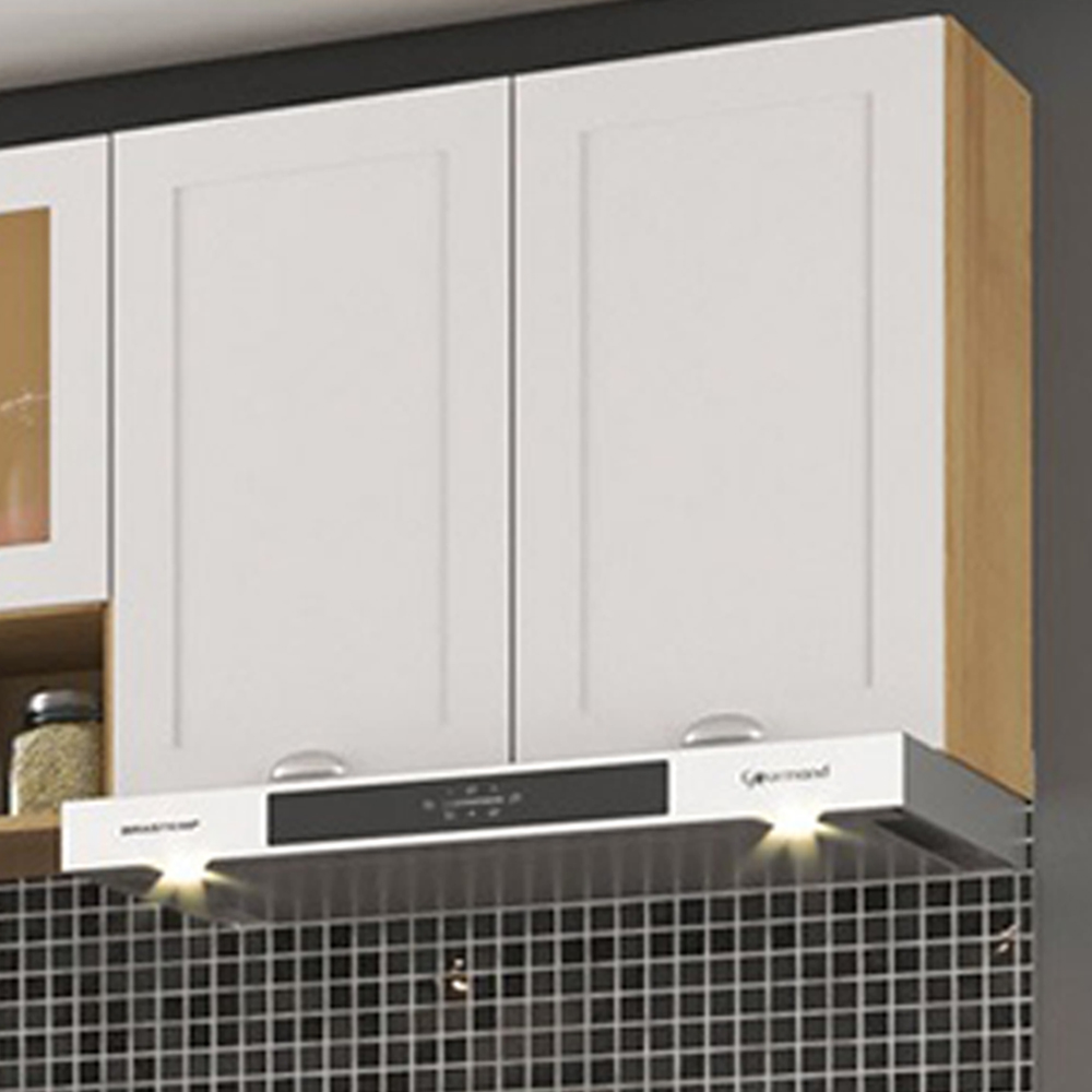 Armario Aereo 2 Portas 80 cm CD681 Branco Dtall
