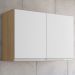 Armario Aereo 2 Portas 80cm Andreia Amendoa Branco REAJL Moveis