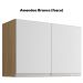 Armario Aereo 2 Portas 80cm Andreia Amendoa Branco REAJL Moveis