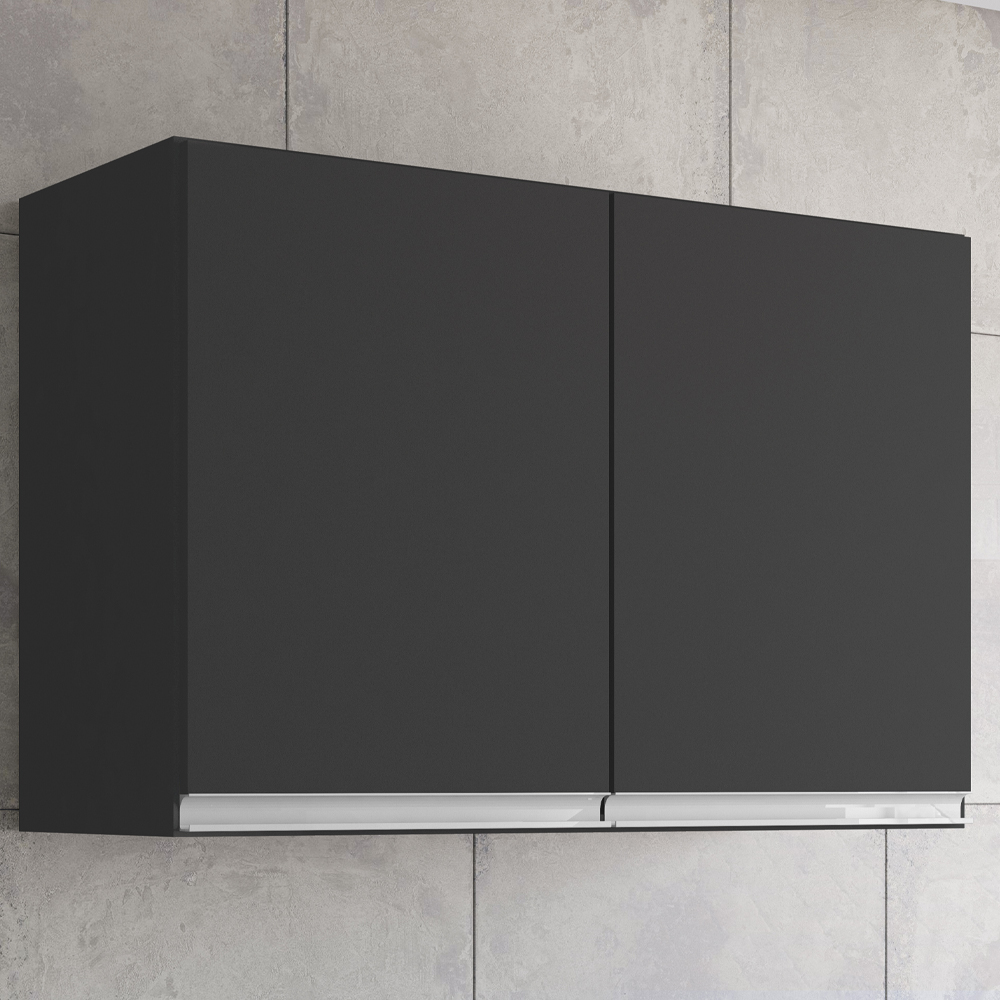 Armario Aereo 2 Portas 80cm Andreia Preto REAJL Moveis