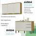 Armario Aereo 3 PT E Balcao Pia 120 cm Vera Marrocos Off White MXM
