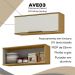Armario Aereo Baculante 80 cm MDP 1 Porta Vera AVE03 Marrocos MXM