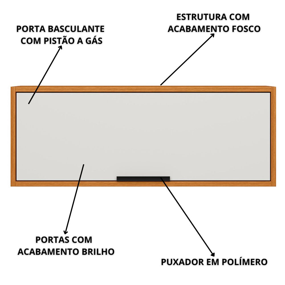 Armario Aereo Basculante 1P 80 cm 12641 Raven Freijo Off White PLN