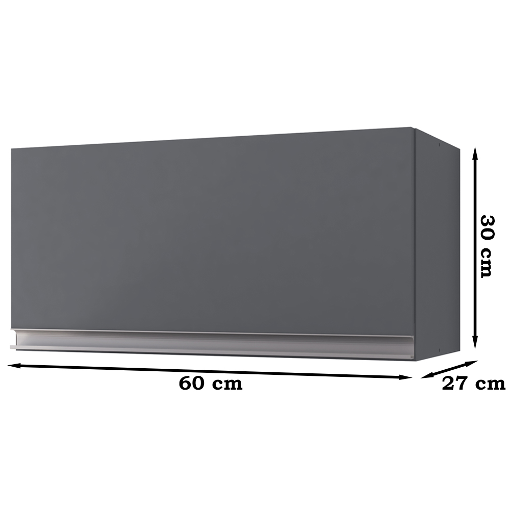 Armario Aereo Basculante 60 cm Andreia Cinza REAJL