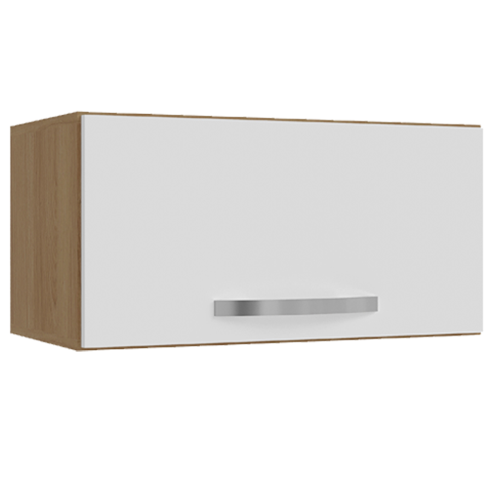 Armario Aereo Basculante 60cm Amendoa Branco REAJL Moveis