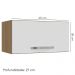 Armario Aereo Basculante 60cm Amendoa Branco REAJL Moveis
