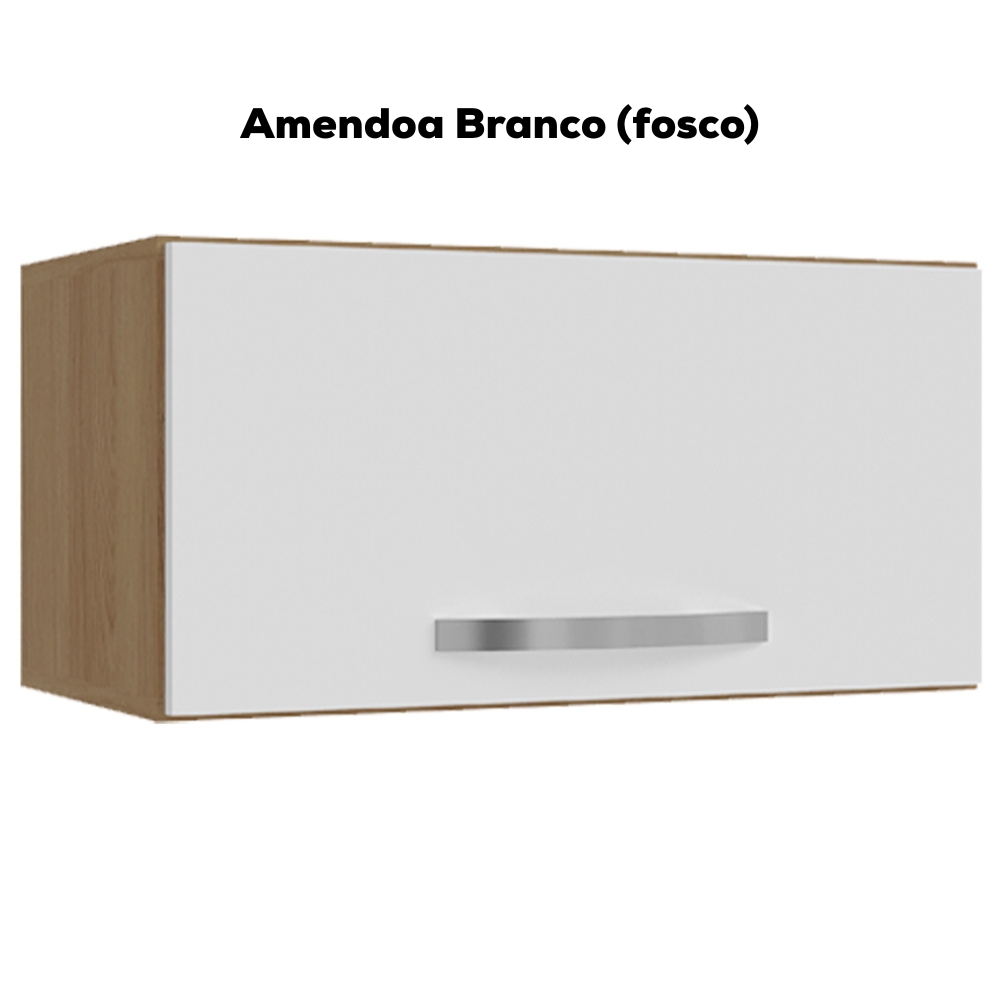 Armario Aereo Basculante 60cm Amendoa Branco REAJL Moveis