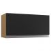 Armario Aereo Basculante 60cm Andreia Amendoa Preto REAJL Moveis