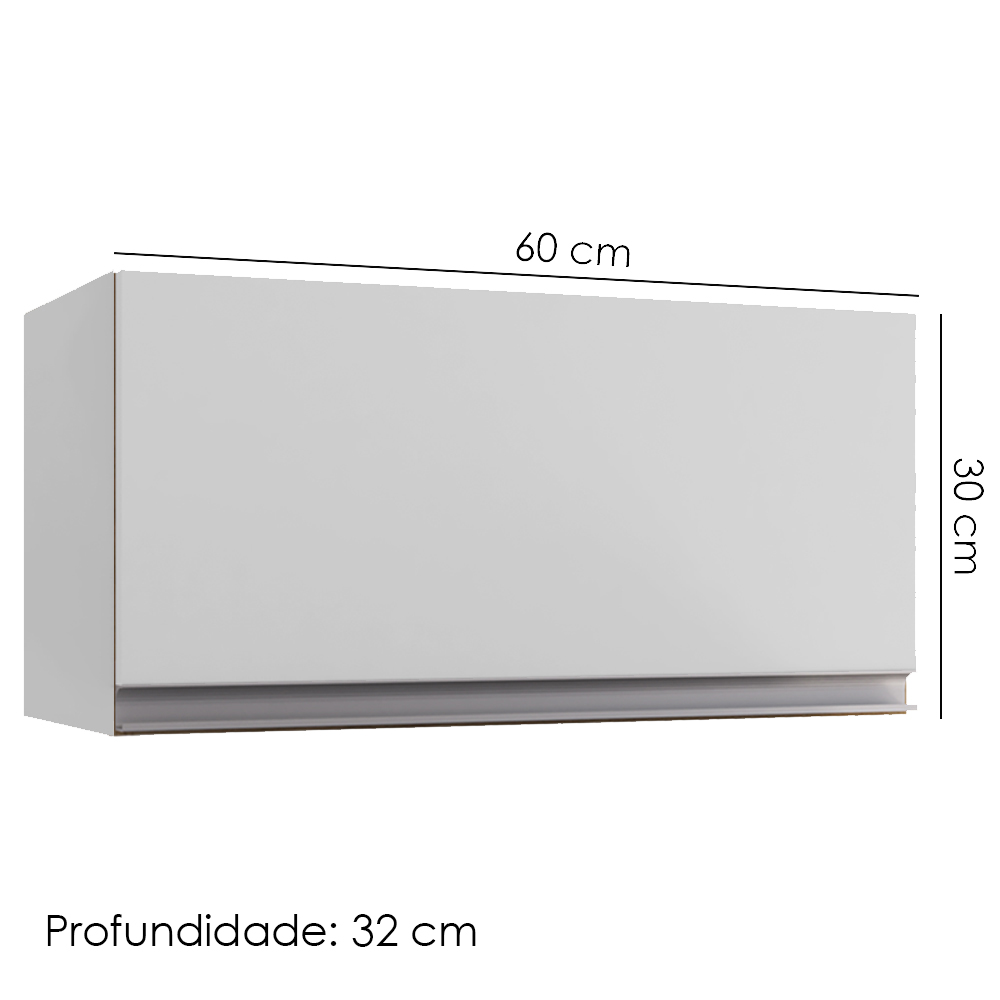 Armario Aereo Basculante 60cm Andreia Branco REAJL Moveis