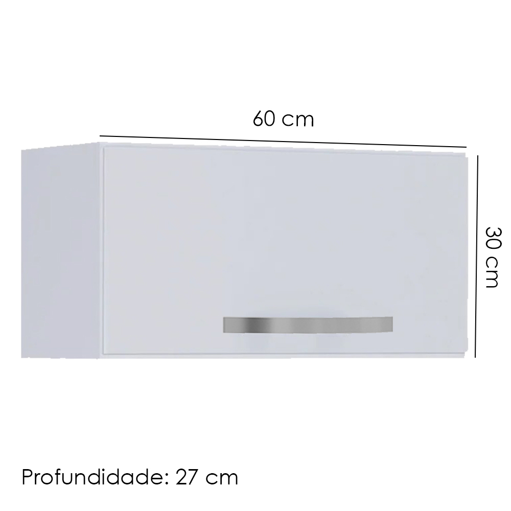 Armario Aereo Basculante 60cm Branco REAJL Moveis