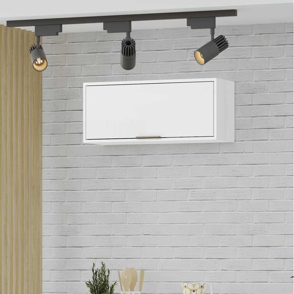 Armario Aereo Basculante MDP 80 cm GLOR AGL01 Branco Neve MXM