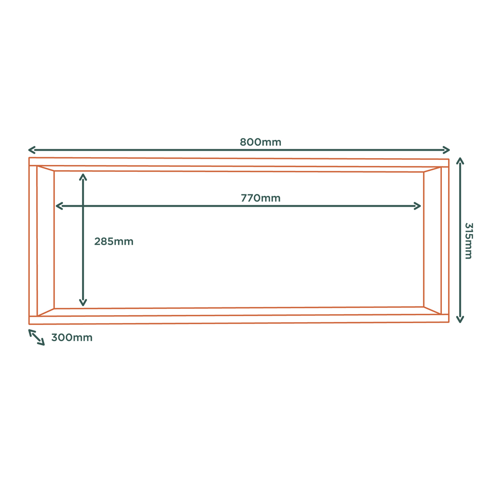 Armario Aereo Basculante MDP 80 cm GLOR AGL01 Castanho MXM