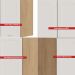 Armario Aereo Canto Obliquo 2 Portas 75 cm CD685 Branco Dtall