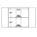 Armario Aereo Canto Obliquo 2 Portas 75 cm CD685 Branco Dtall