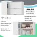 Armario Aereo Canto Reto 98 cm MDP GLOR AGL03 Branco Neve MXM