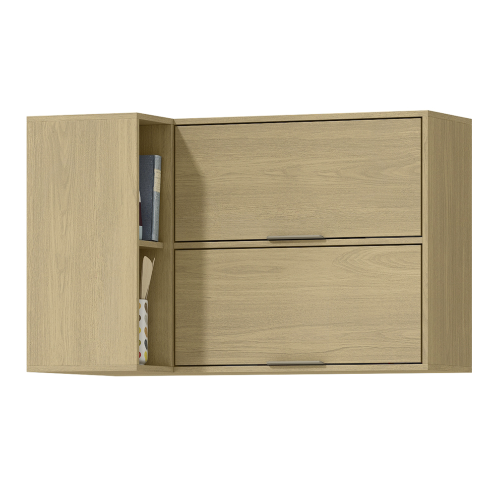 Armario Aereo Canto Reto 98 cm MDP GLOR AGL03 Castanho MXM