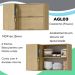 Armario Aereo Canto Reto 98 cm MDP GLOR AGL03 Castanho MXM