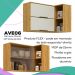 Armario Aereo Canto Reto 98 cm MDP Vera AVE06 Marrocos Off White MXM