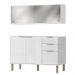 Armario Aereo E Balcao 120 cm GLOR ABGL02 Branco Neve MXM
