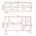Armario Aereo E Balcao 120 cm GLOR ABGL02 Castanho Off White MXM