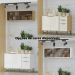 Armario Aereo E Balcao 120 cm GLOR ABGL02 Castanho Off White MXM