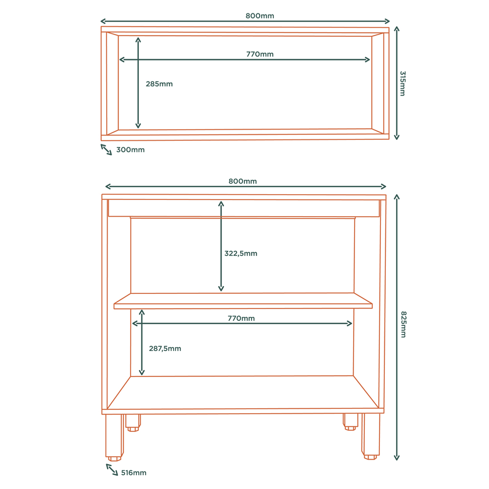 Armario Aereo E Balcao 80 cm GLOR ABGL01 Branco Neve MXM