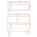 Armario Aereo E Balcao 80 cm GLOR ABGL01 Castanho Off White MXM