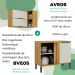 Armario Aereo E Balcao Canto 98 cm Vera Marrocos Off White MXM