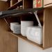 Armario Aereo MDF 120 cm 1 PT Vidro Tosc ATO03 Freijo Freijo MXM