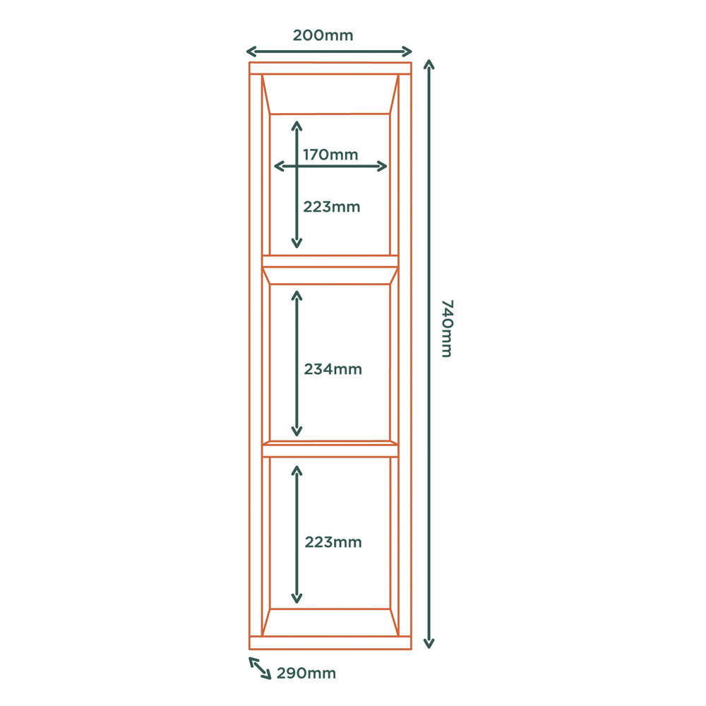 Armario Aereo Suspenso MDF 20 cm Tosc ATO01 Freijo Freijo MXM