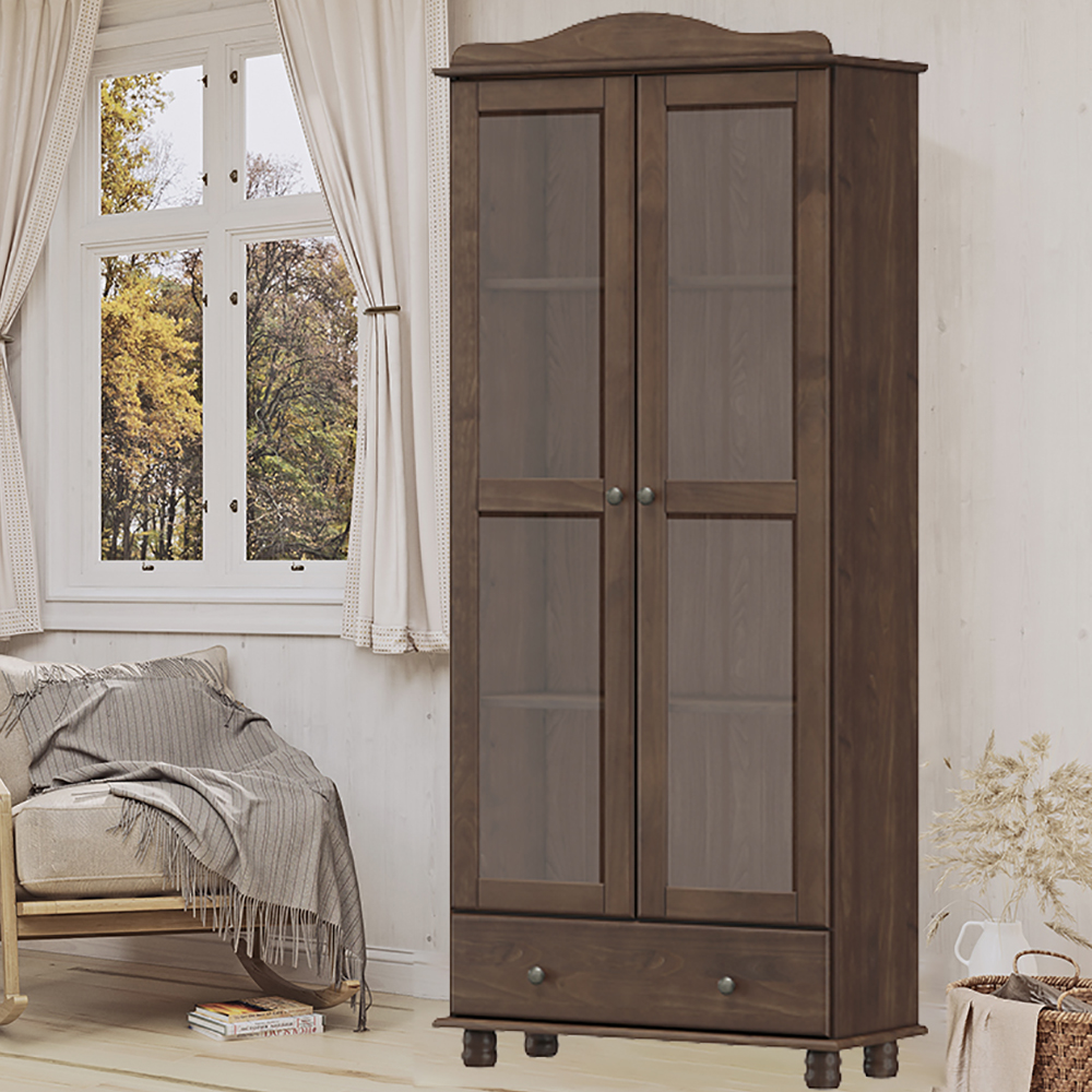 Armario Cristaleira Madeira Maciça 85 cm 8932 Cafe Milani Store