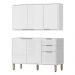 Armario E Balcao Pia 120 cm GLOR ABGL24 Branco Neve MXM