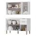 Armario E Balcao Pia 120 cm GLOR ABGL24 Branco Neve MXM
