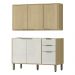 Armario E Balcao Pia 120 cm GLOR ABGL24 Castanho Off White MXM