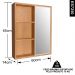 Armario Espelheira 1 Porta Correr 60 cm ES7250 Mell Arenas FAEM