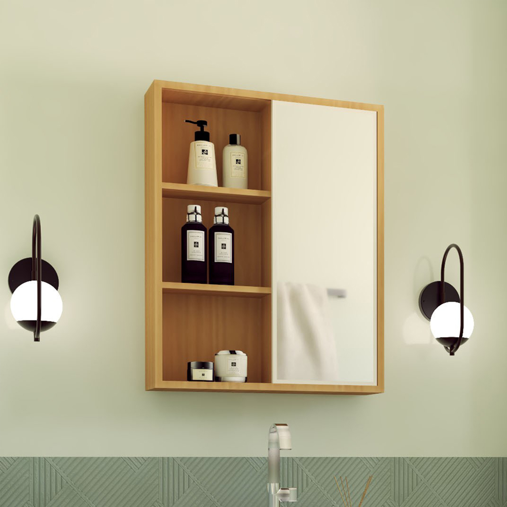 Armario Espelheira 1 Porta Correr 60 cm ES7250 Mell Arenas FAEM