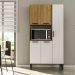 Armario Kit Cozinha 5 Portas 92 cm CD390 Carvalho Branco Dtall