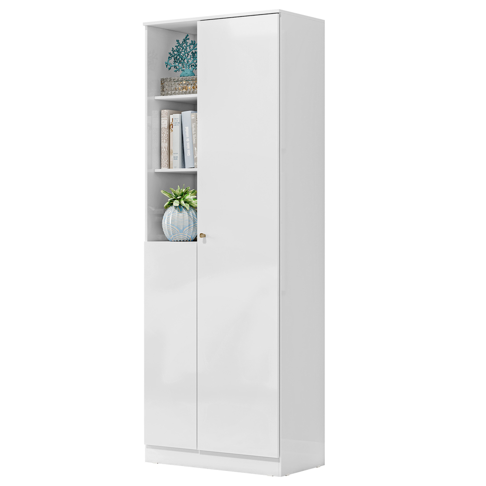 Armario Multiuso 181 cm MDP 2 Portas LIN MU001 Branco MXM