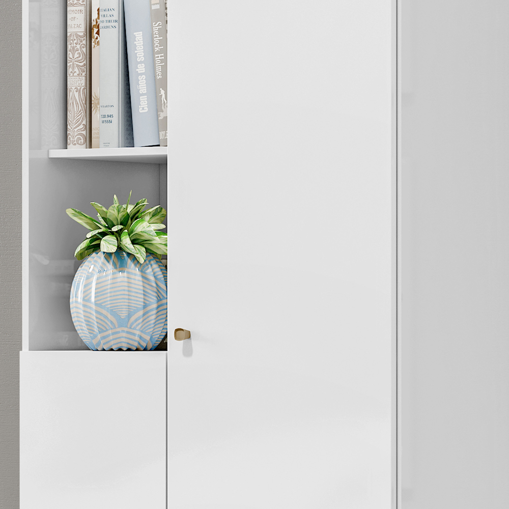 Armario Multiuso 181 cm MDP 2 Portas LIN MU001 Branco MXM