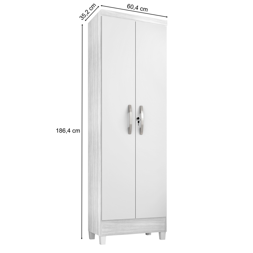 Armario Multiuso 2 Portas 11694 61 cm Branco INCP