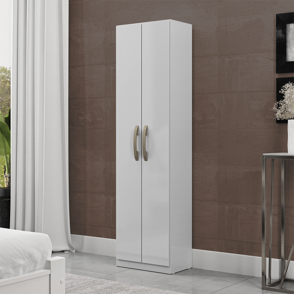 Armario Multiuso 2 Portas 170 cm MDP LARA MU019 Branco Neve MXM