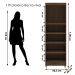 Armario Multiuso 2 Portas 60 cm LIN 10045 Imbuia Champanhe VLR