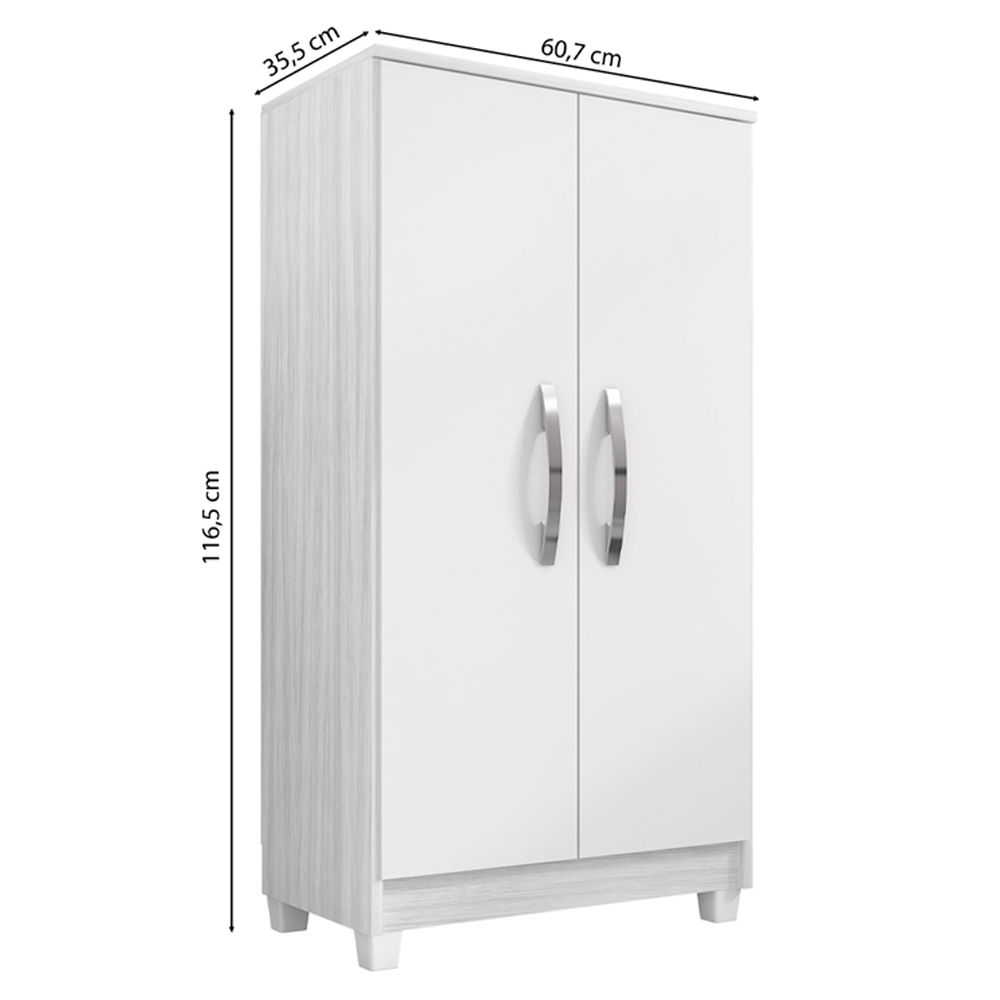 Armario Multiuso 2 Portas 6522 61 cm Branco INCP