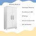 Armario Multiuso 2 Portas 6522 61 cm Branco INCP
