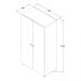 Armario Multiuso 2 Portas Com Rodizio 86 cm AR70 Branco Dtall