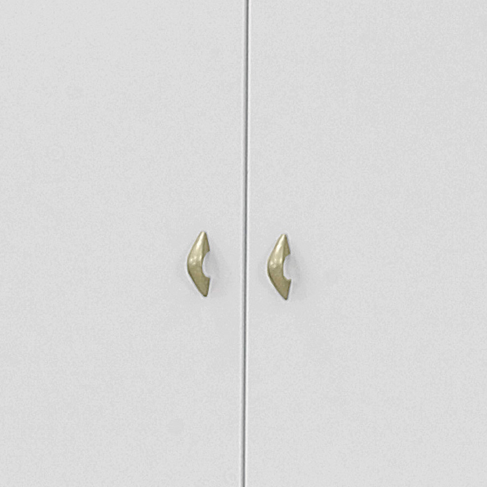 Armario Multiuso 2 Portas Com Rodizio 86 cm AR70 Branco Dtall