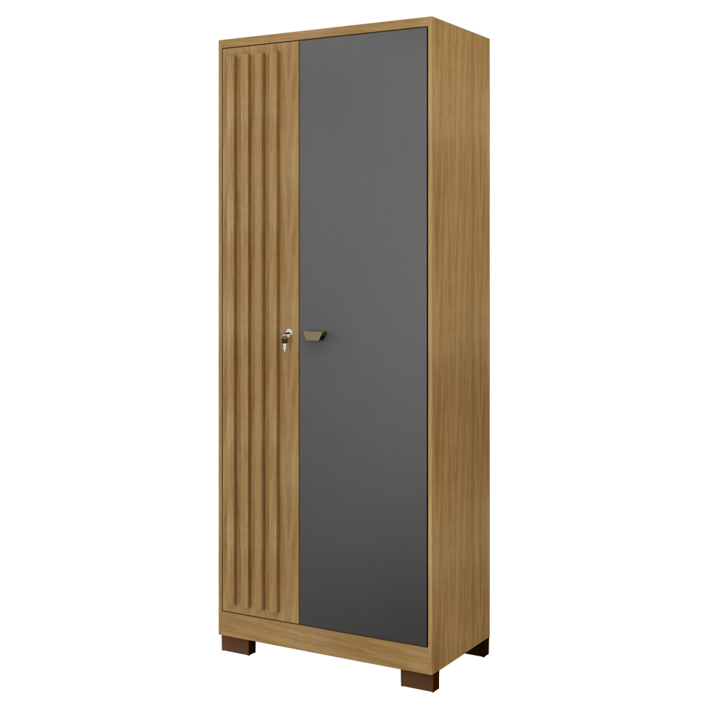 Armario Multiuso 2P Versa 11686 71 cm Carvalho Am Grafite INCP